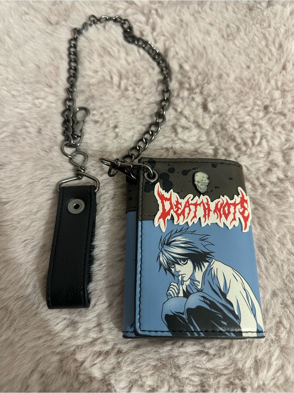Death Note Blue Graphic Chain Wallet